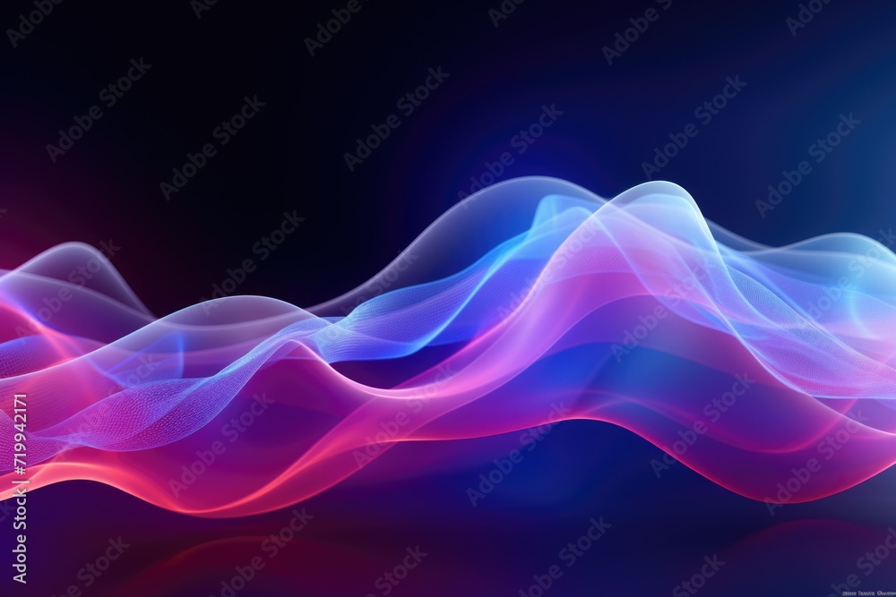 custom made wallpaper toronto digitalA vibrant wave in shades of blue and pink against a black background. Perfect for adding a pop of color to any design