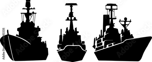 3 Navy modern war ship symbol photo