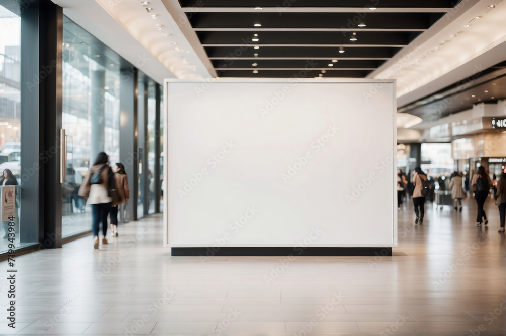 blank billboard mockup in the mall blank billboard mockup in the mall
