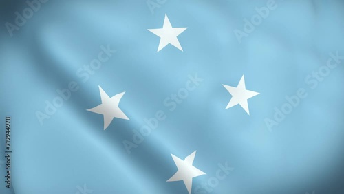 4K National Animated Sign of Micronesia, Federal States, Animated Micronesia, Federal States flag, Micronesia, Federal States Flag waving, The national flag of Micronesia, Federal States animated. photo