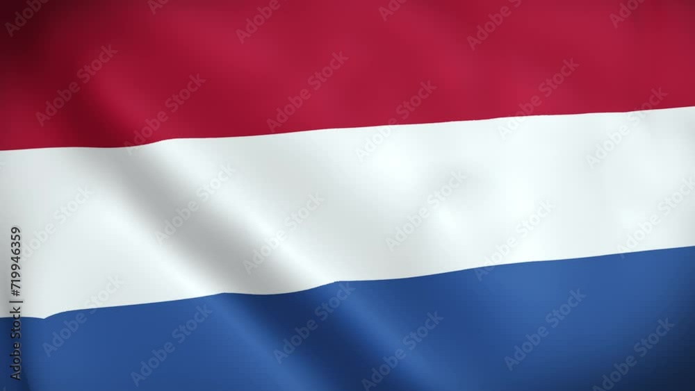 Dutch Flag. National 3d Netherlands flag waving. Flag of the Netherlands footage video waving in wind. The Netherlands Flag 4K animation Dutch Flag. National 3d Netherlands flag waving. Flag of the Netherlands footage video waving in wind. The Netherlands Flag 4K animation