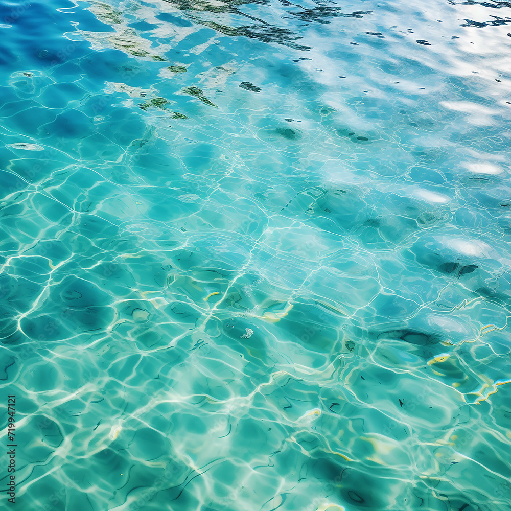 Background of rippled pattern of clean water in a swimming pool