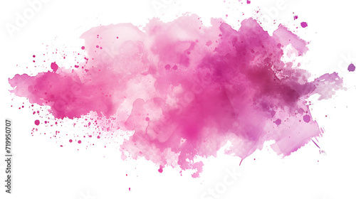 pink watercolor stain on transparent background photo