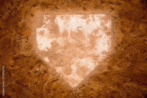 red clay baseball field and various views of the baseball home plate