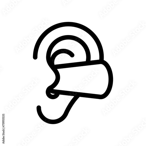 Earplugs icon. Earplugs hearing sound protection.