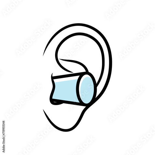 Earplugs icon. Earplugs hearing sound protection.
