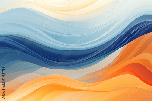 A vibrant abstract background with flowing waves of color. Generative Ai