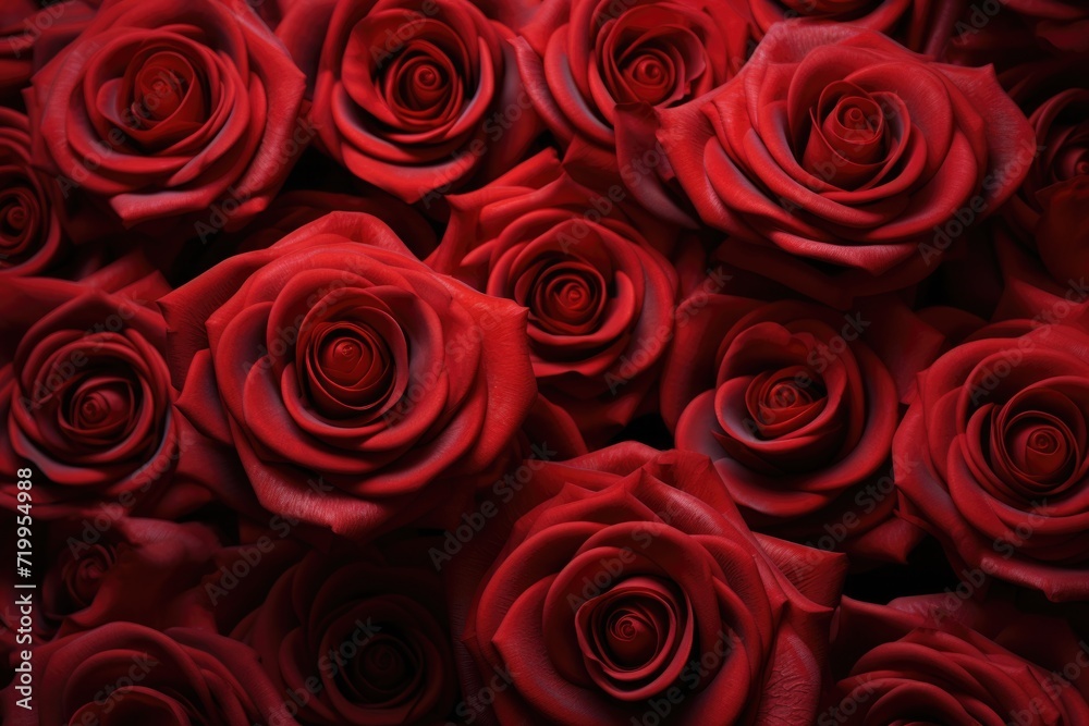 Summary: Red roses as a natural background. Summary: Red roses as a natural background.