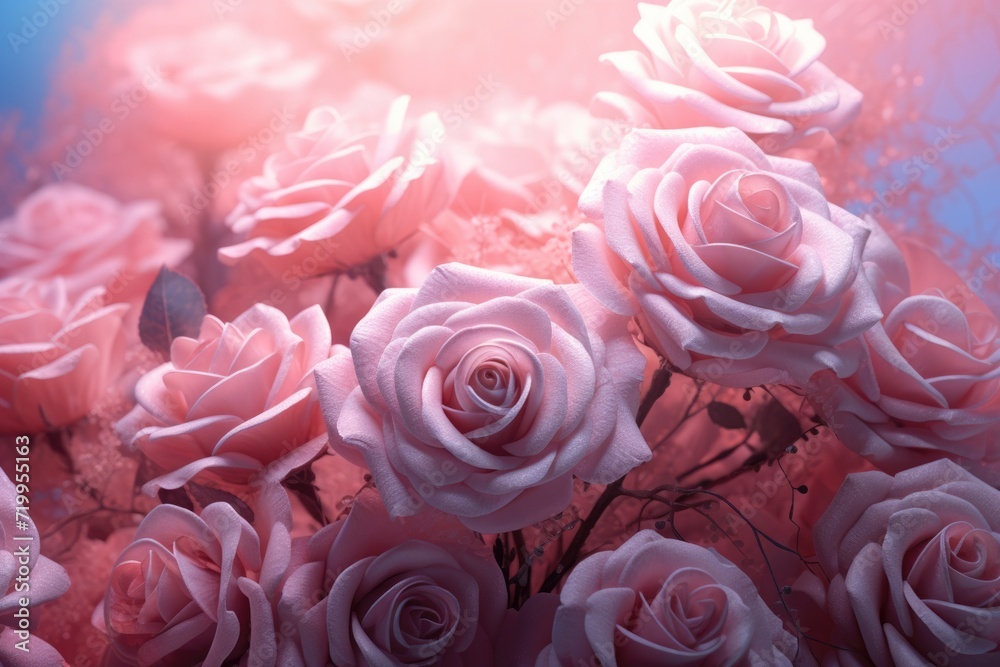 Soft pink roses with blurred background. Soft pink roses with blurred background.