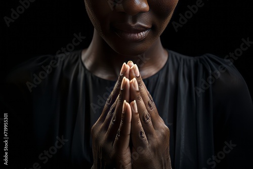 portrait of a woman praying