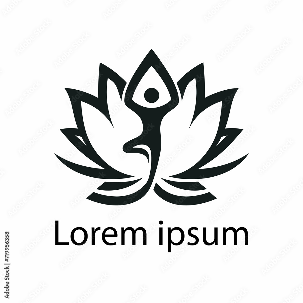 a yoga wellness logo design a yoga wellness logo design