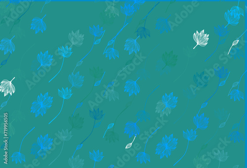 Light Blue, Green vector sketch pattern.