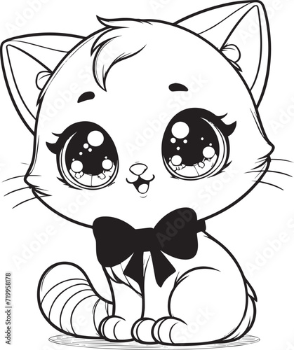 cartoon cat coloring page