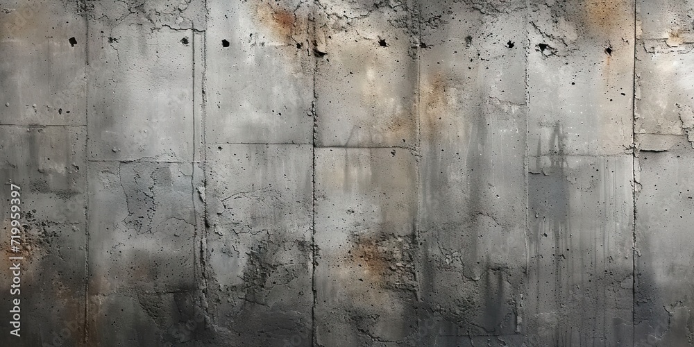Aged grunge wall weathered and textured perfect for abstract vintage background. Old concrete and cement surfaces with dark and rusty details. Retro inspired empty backdrop cracks dirt