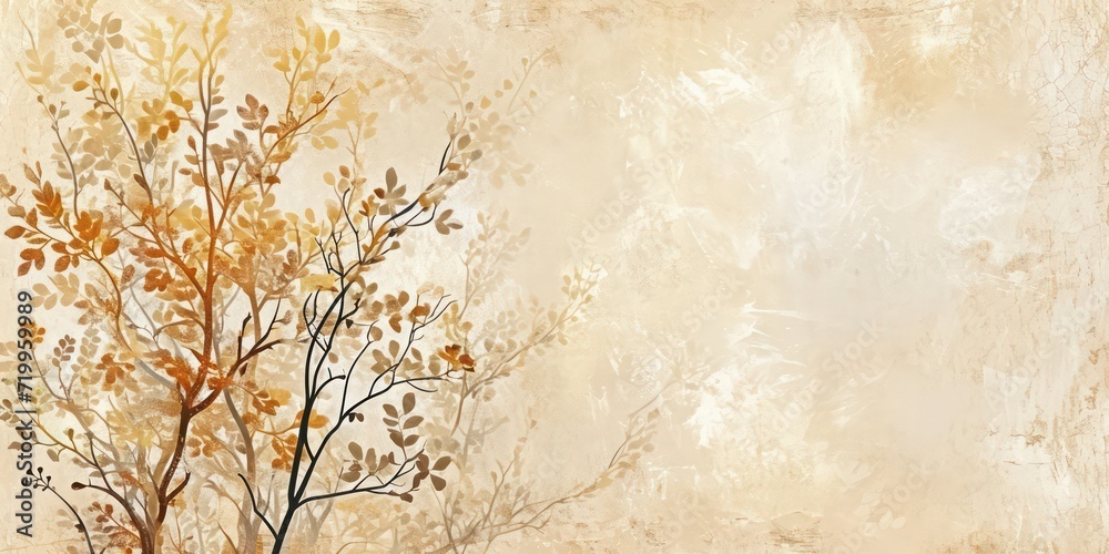 Fototapeta premium Vintage background with floral.