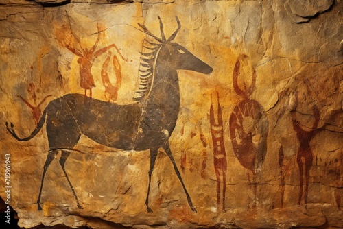 Mystical Symbols  Capture abstract or symbolic cave paintings.