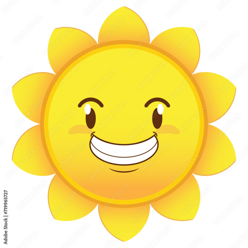 sun smile face cartoon cute