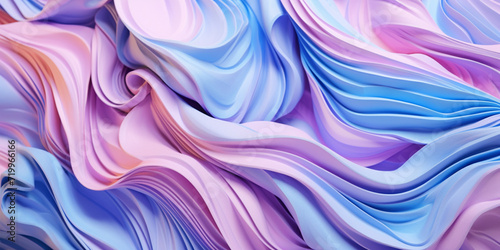 Swirling Ice Cream Texture in Rainbow Colors  Blue and red thin gauzelike textured background  Abstract background with 3d wave gradient silk fabric 