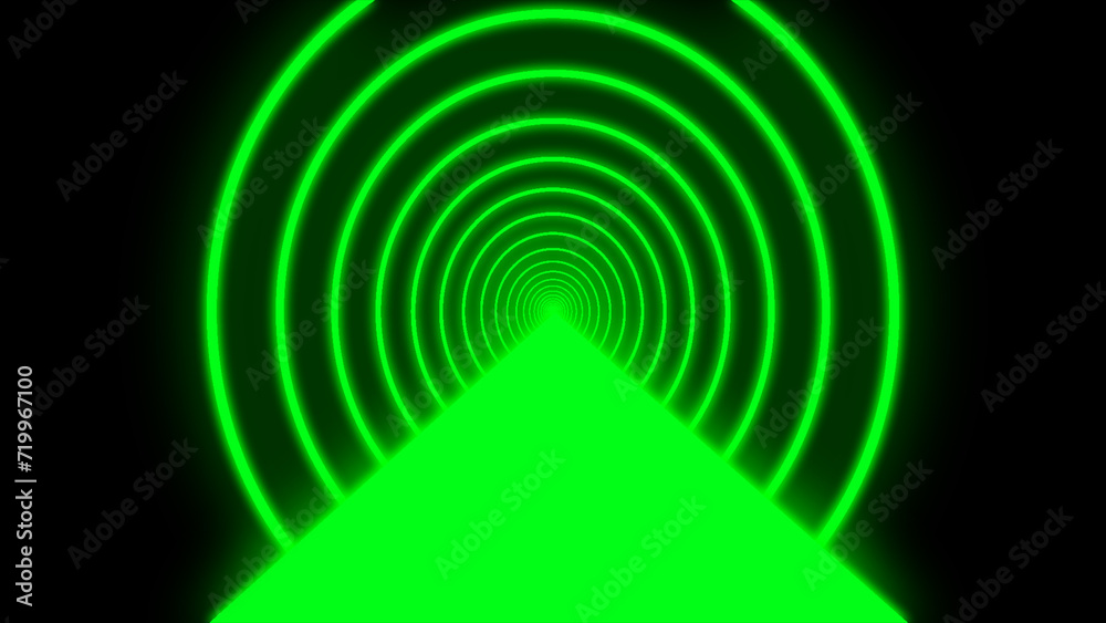 Abstract glowing neon lighting rounded tunnel. Abstract glowing neon lighting rounded tunnel.  Technology futuristic background.