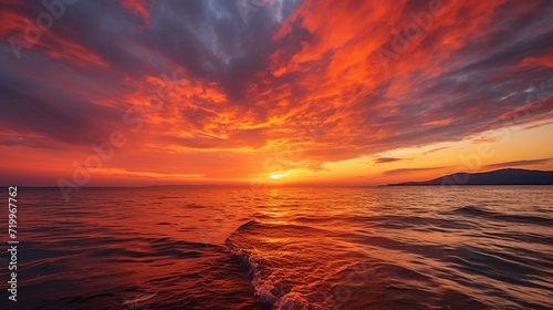sunset over the sea © Mustafa