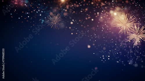 Beautiful fireworks background at night for holiday decoration