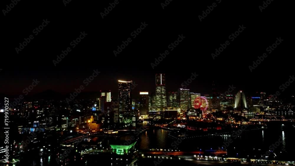 The beautiful night views in Yokohama The beautiful night views in Yokohama