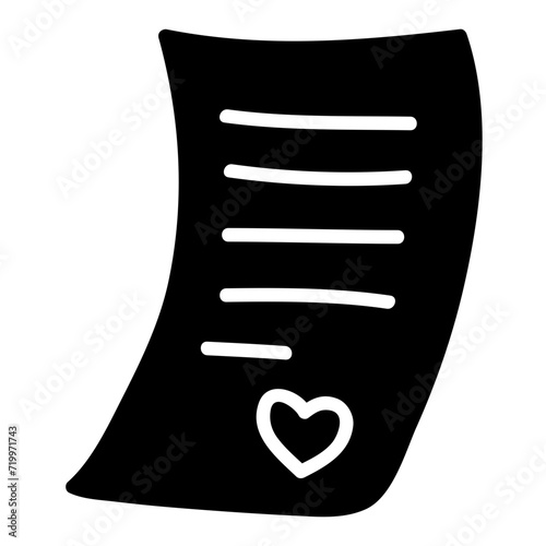 Marriage agreement letter in hand-drawn style