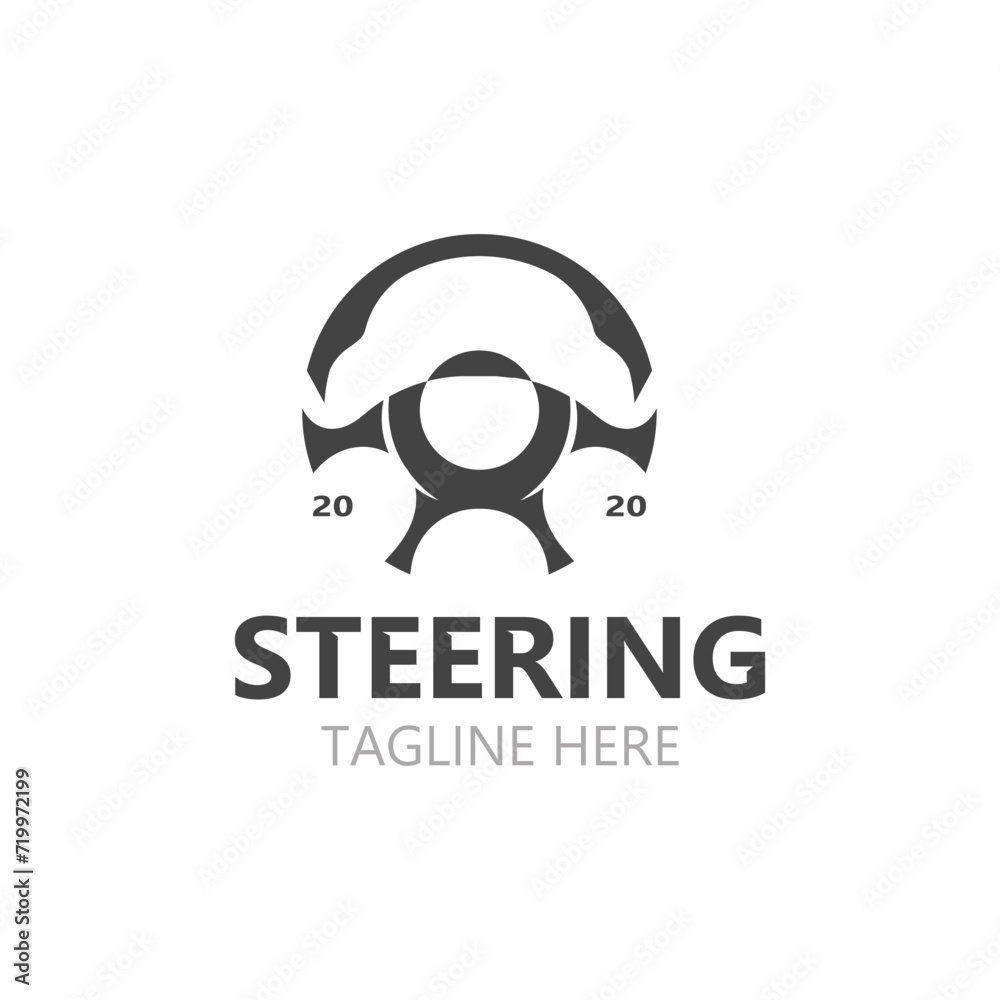 Steering wheel logo automotive car design garage auto repair workshop illustration Steering wheel logo automotive car design garage auto repair workshop illustration