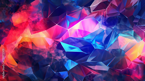  abstract crystal background iridescent text . 