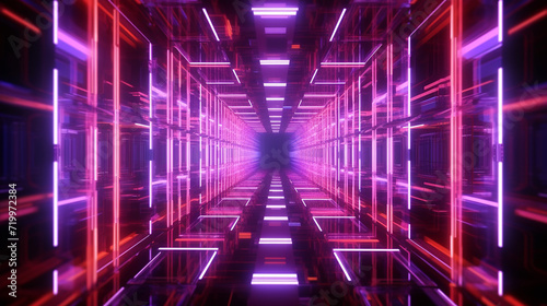  abstract tunnel background futuristic . 3D render