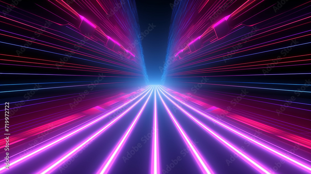 glowing pink blue neon lines geometric shapes virtual. glowing pink blue neon lines geometric shapes virtual.