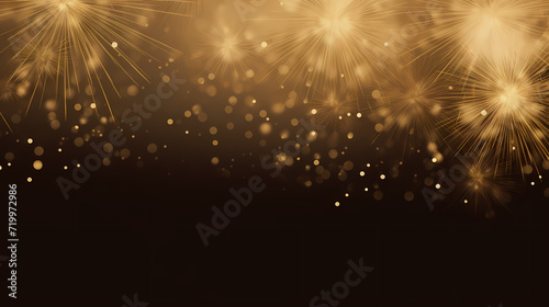 Happy New Year, burning fireworks with bokeh light background © jiejie