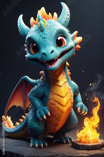 The cutest dragon character high definition