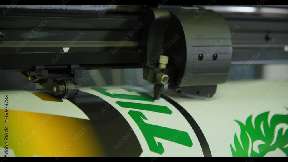 Close up footage of Printing on image on a technological printer.