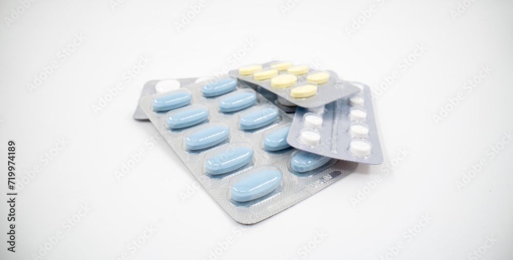 Pill medicine close up isolated. Pill medicine close up isolated.