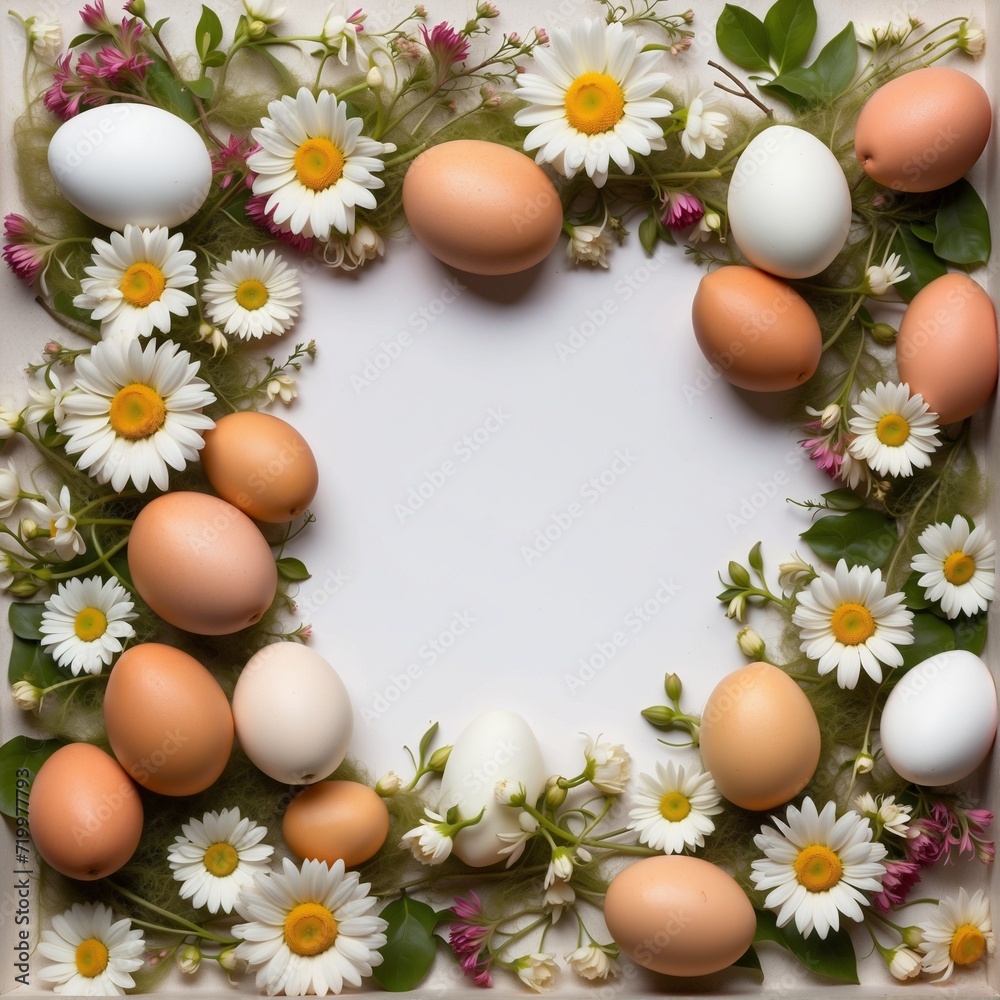 Easter banner, illustration with Easter eggs and flowers. Vintage, rustic style.Easter holiday concept. Illustration for holiday card, banner, background, flyer, poster. Easter banner, illustration with Easter eggs and flowers. Vintage, rustic style.Easter holiday concept. Illustration for holiday card, banner, background, flyer, poster.