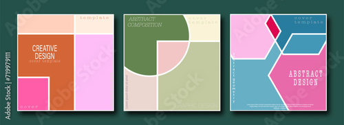Abstract geometric pattern. Creative idea for a cover, banner, brochure, poster.The idea of a geometric composition for creative design. Template for designer packaging, interior