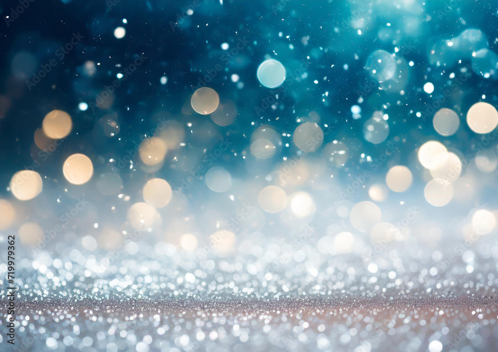 Obraz premium 上品な青のキラキラ背景テクスチャー