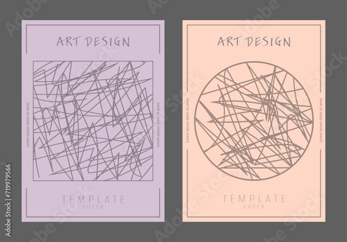 Doodles. A new trend in the design of covers, banners, posters, brochures, magazines. Creative idea of the catalog, interior design and decor