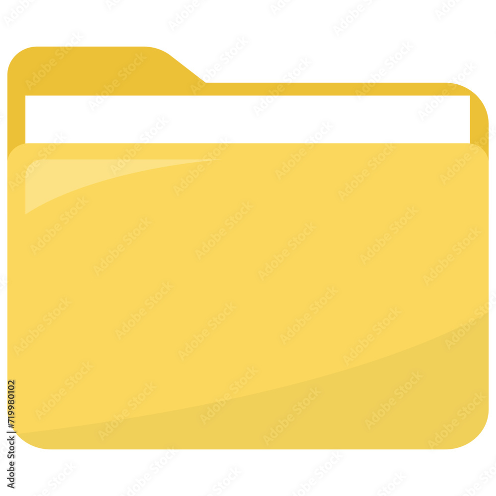 Yellow folder icon isolated on white background. Yellow folder icon isolated on white background.