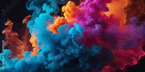 Colorful smoke generated by AI 