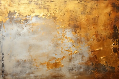 Abstract artistic background. Golden brushstrokes