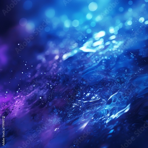 Colorful Paint Splash. Elegant Blue Abstract