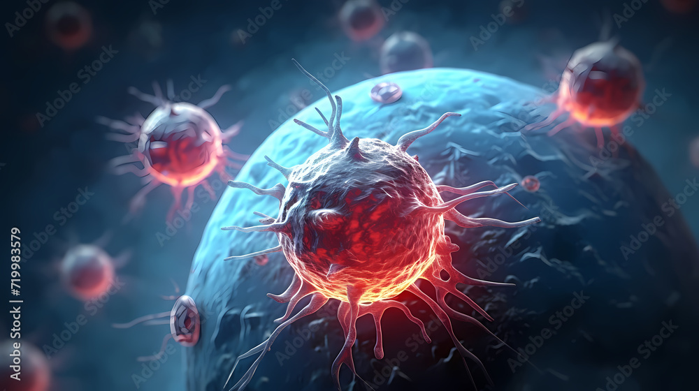 Virus cells abstract science concept, medical research background Virus cells abstract science concept, medical research background
