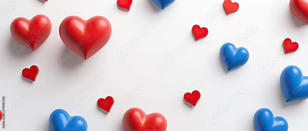 3d heart shape. Valentine's day template or background for Love and Valentine's day concept