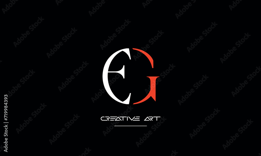EG, GE, E, G abstract letters logo monogram EG, GE, E, G abstract letters logo monogram
