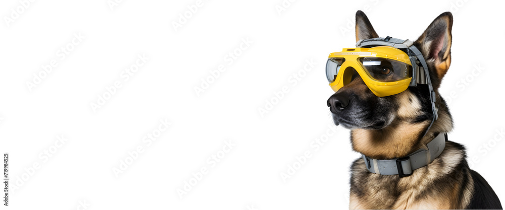 Funny German shepherd goggles