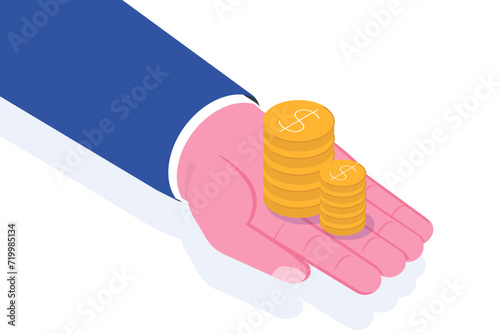 Dividend, passive income concept. Vector illustration.