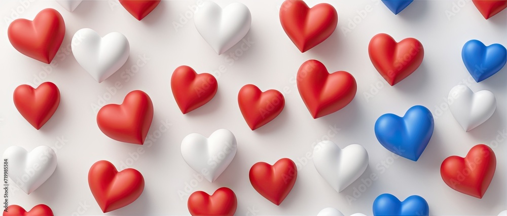 3d heart shape. Valentine's day template or background for Love and Valentine's day concept