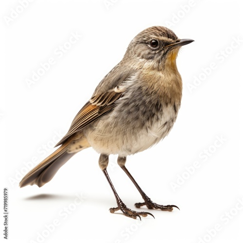 An image displaying a bird, distinct and clear against a white backdrop, Ai Generated